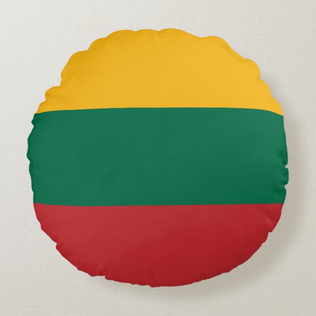 Lithuania Flag Round Cushion (Front)