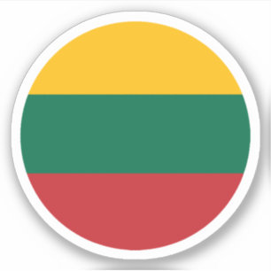 Lithuania Flag Round Sticker