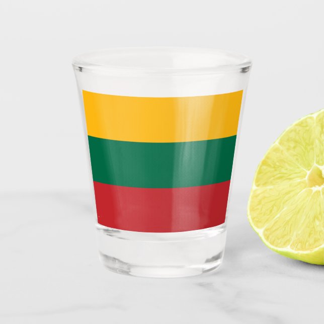 Lithuania Flag Shot Glass (Front)