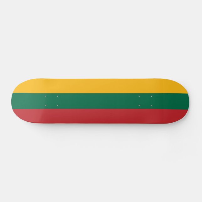 Lithuania Flag Skateboard (Horz)