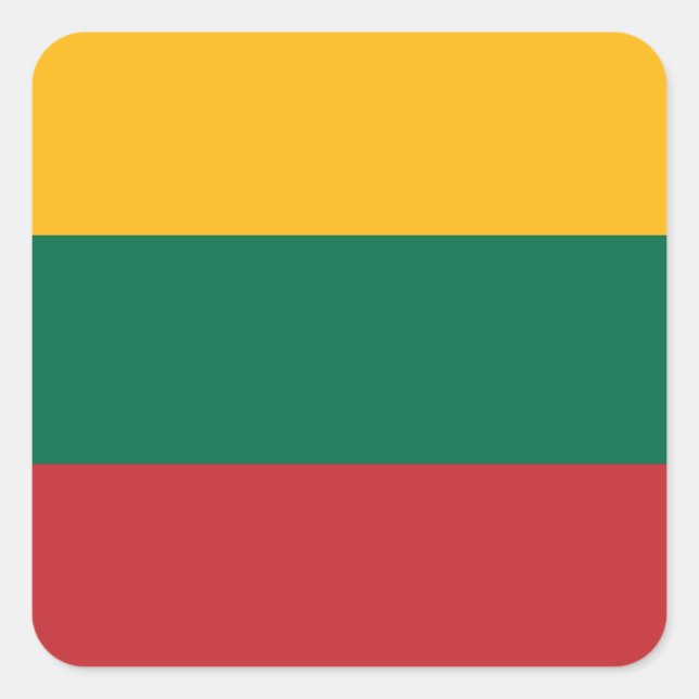 Lithuania Flag Square Sticker (Front)