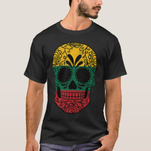 Lithuania Flag Sugar Skull Lithuanian Vintage T-Shirt