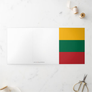 Lithuania flag Tri-Fold card