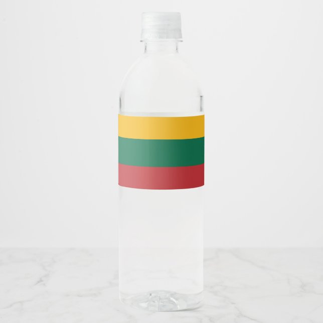 Lithuania flag water bottle label (Front)