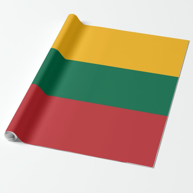 Lithuania flag wrapping paper (Unrolled)