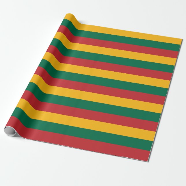 Lithuania Flag Wrapping Paper (Unrolled)