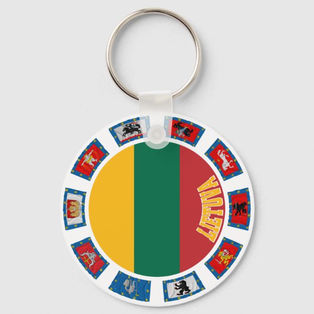 Lithuania Flags Key Ring (Front)
