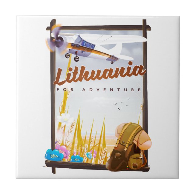 lithuania - For an adventure travel poster Tile (Front)