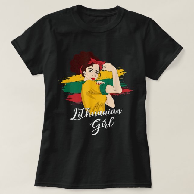 Lithuania Girl, women lithuanian  T-Shirt (Design Front)