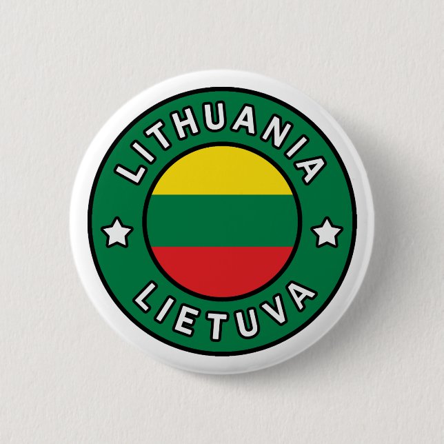 Lithuania Lietuva 6 Cm Round Badge (Front)