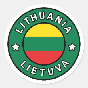 Lithuania Lietuva Classic Round Sticker