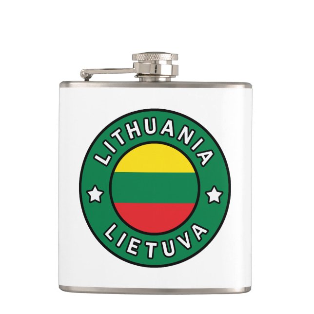 Lithuania Lietuva Hip Flask (Front)