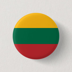 Lithuania (Lithuanian) Flag 3 Cm Round Badge