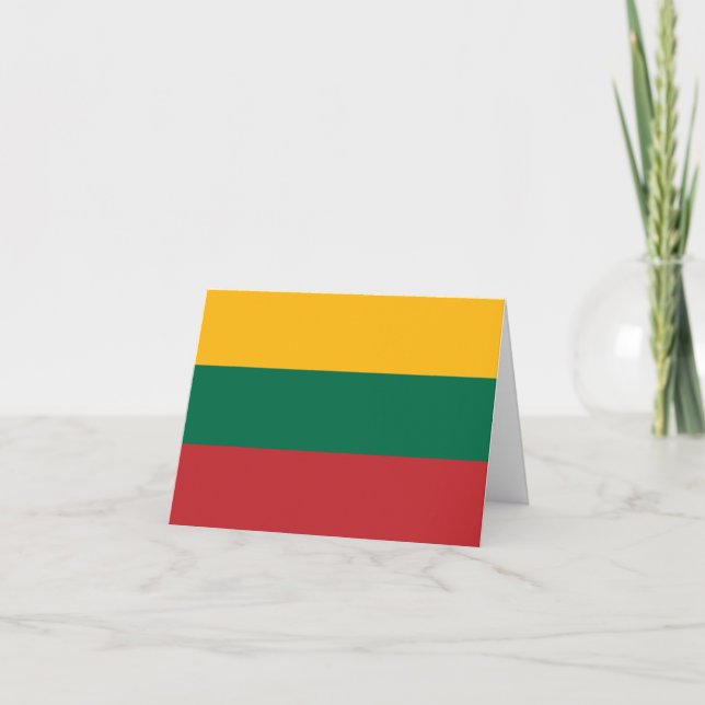 Lithuania (Lithuanian) Flag Card (Front)
