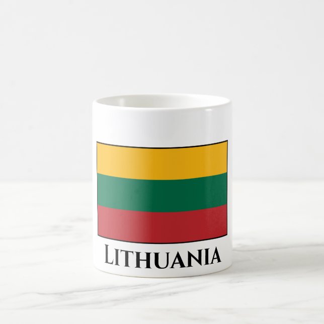 Lithuania (Lithuanian) Flag Coffee Mug (Center)