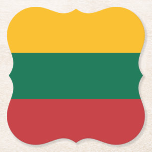 Lithuania (Lithuanian) Flag Paper Coaster