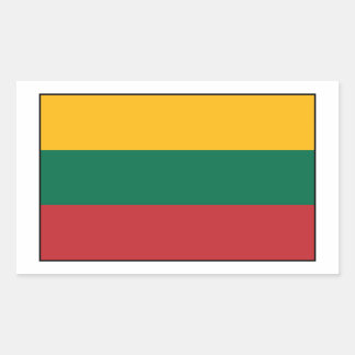 Lithuania - Lithuanian Flag Rectangular Sticker
