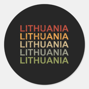 Lithuania Lithuanian Pride Lietuva Lithuania Classic Round Sticker