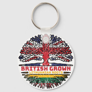 Lithuania Lithuanian Uk United Kingdom British Key Ring