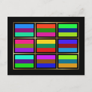 Lithuania Multihue Flags Postcard