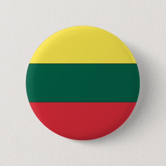 Lithuania National Flag 6 Cm Round Badge (Front)