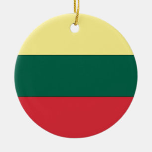 Lithuania National Flag Ceramic Tree Decoration