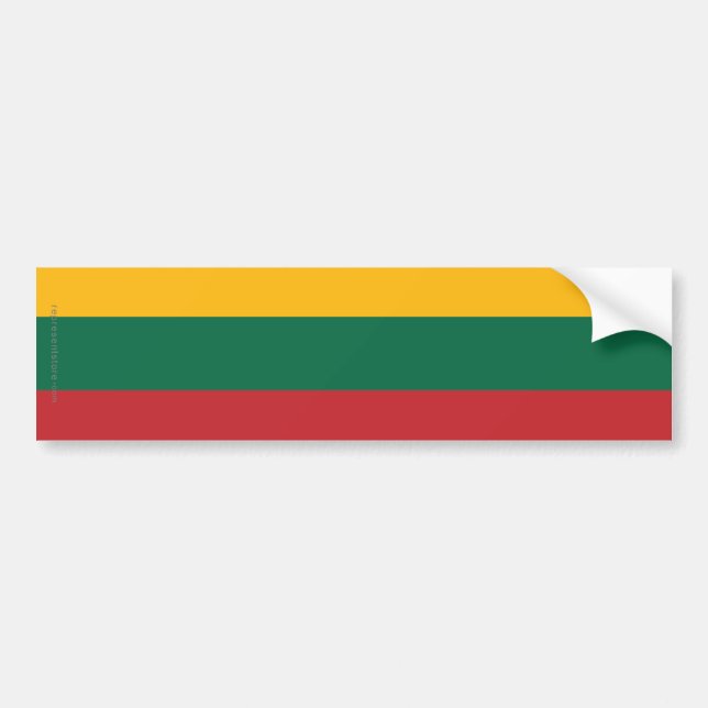 Lithuania Plain Flag Bumper Sticker (Front)
