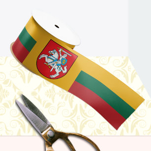 Lithuania Ribbon, Emblem, patriot, Lithuanian Flag Satin Ribbon