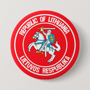 Lithuania Round Emblem 7.5 Cm Round Badge