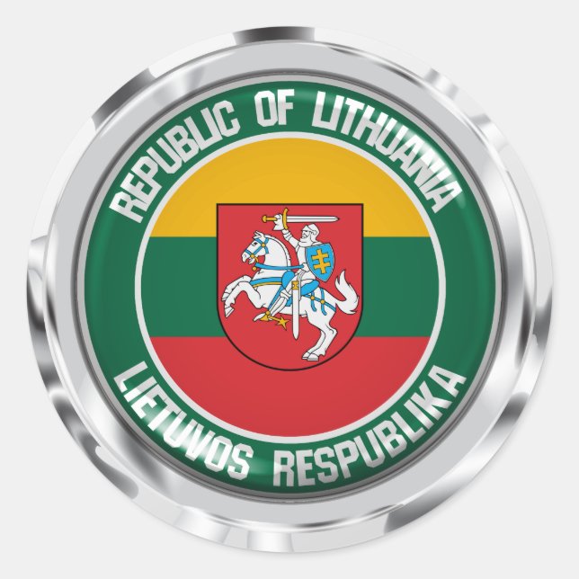 Lithuania Round Emblem Classic Round Sticker (Front)
