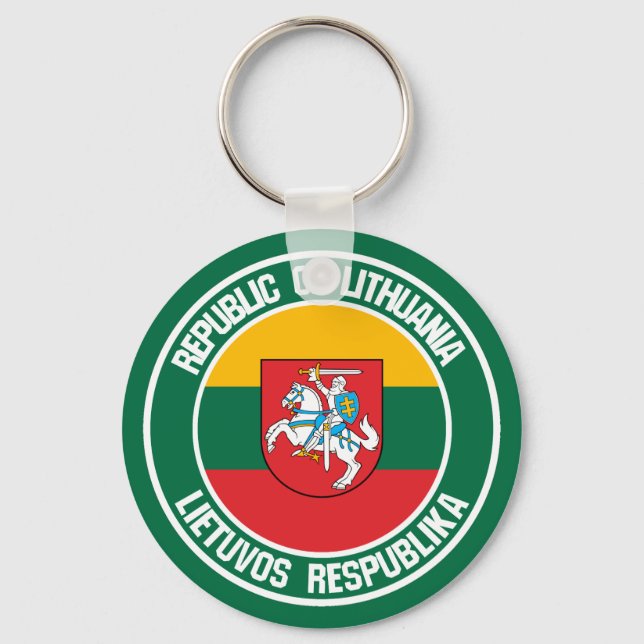 Lithuania Round Emblem Key Ring (Front)