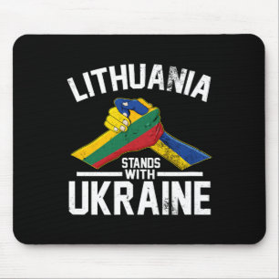 Lithuania Stands With Ukraine Ukrainian Lithuanian Mouse Mat