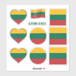 Lithuania stickers & Lithuania Flag, Heart /sports