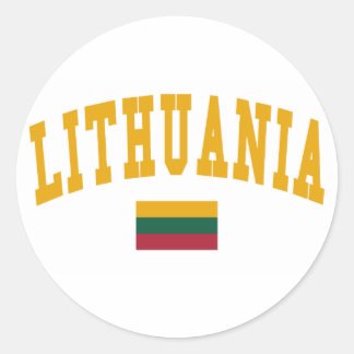 Lithuania Style Classic Round Sticker