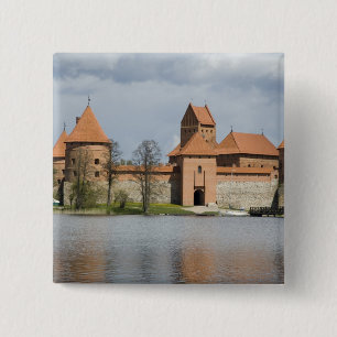 Lithuania, Trakai. Island Castle 2 15 Cm Square Badge