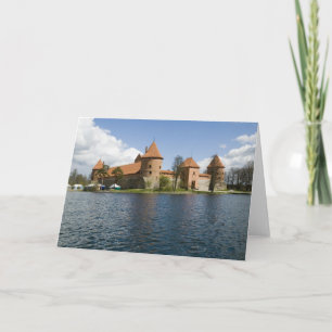 Lithuania, Trakai. Island Castle 3 Holiday Card