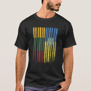 Lithuania Ukraine Lithuanian Ukrainian Flag T-Shirt