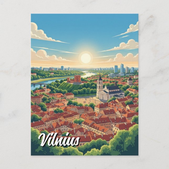 Lithuania Vilnius Travel Postcard (Front)