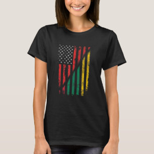 Lithuanian American Flag Retro Style Usa Lithuania T-Shirt
