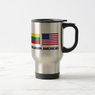 Lithuanian American Travel Mug