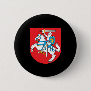 Lithuanian coat of arms 6 cm round badge