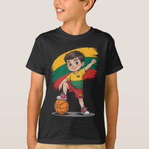 Lithuanian Dabbing Sketll Boy Lithuania Sketll Fan T-Shirt