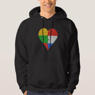 Lithuanian Dutch Flag Heart Hoodie