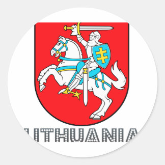 Lithuanian Emblem Classic Round Sticker