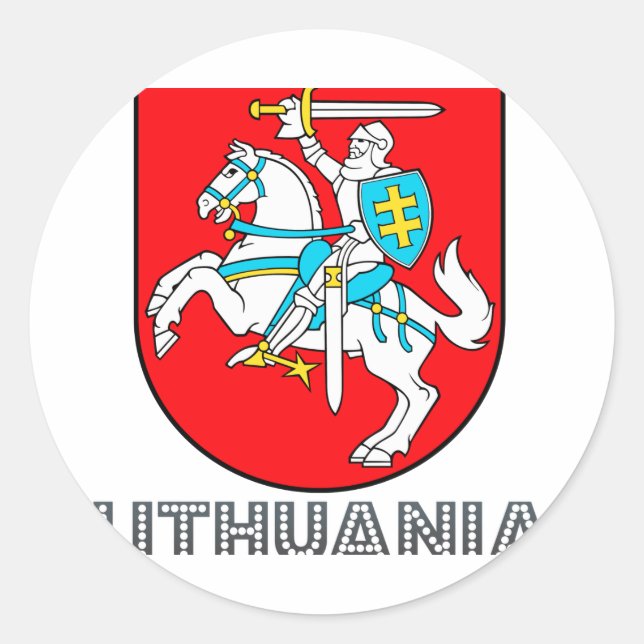 Lithuanian Emblem Classic Round Sticker (Front)