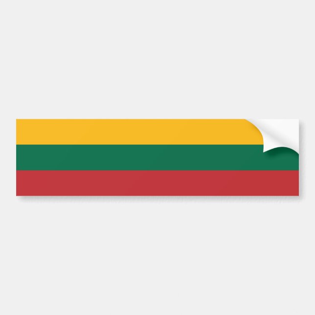 Lithuanian Flag Bumper Sticker (Front)