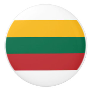Lithuanian Flag Ceramic Knob