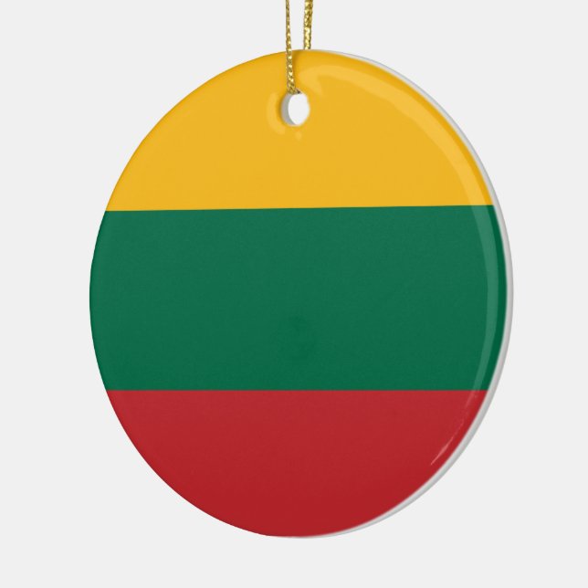 Lithuanian Flag Ceramic Tree Decoration (Left)
