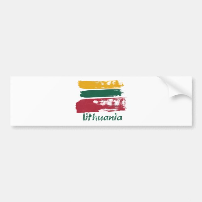 Lithuanian flag designs bumper sticker (Front)