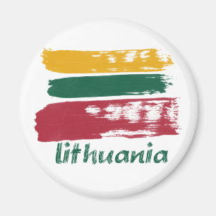 Lithuanian flag designs magnet